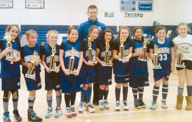 The 4th grade Leominster Central Mass Girls basketball team were crowned champions at the 18th Annual Leominster March Madness Tournament, held this past weekend. Team players pictured with Coach Bob Finnegan are (left to right): Skylar Finnegan, Ali Iacaboni, Gianna Salvi, Alyssa Wironen, Olivia Martinez, Jaedyn Bohenko, Mia Losey, Caiya Curley-White, Elizabeth Pryer, and Victoria Foster.