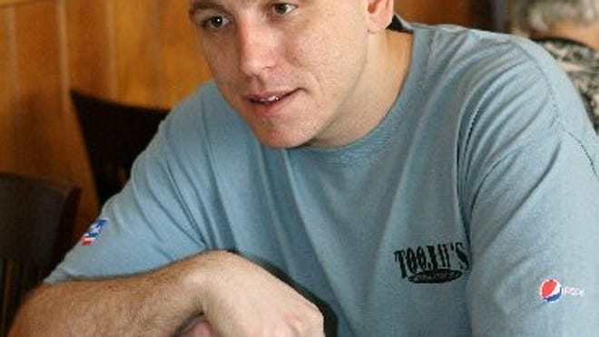 Top-ranked professional eater Joey Chestnut prepares for Saturday's corned beef eating contest by not eating. He fasts on a liquid diet for almost 3 days prior to any eating competition. On Friday, he has coffee and soup broth for lunch at TooJays in Palm Beach Gardens.