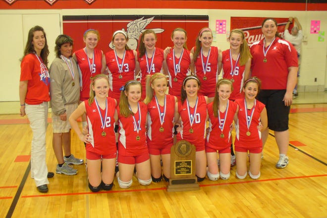 Pleasant Plains Middle School seventh-grade volleyball team, 2012 7-3A state champions.