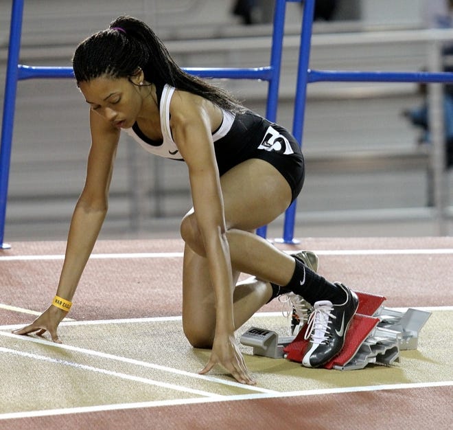 LAKE WALES' OCTAVIOUS FREEMAN,  a freshman at Central Florida, earned All-American status in her first season of indoor track, finishing second in the 60 meters and fourth in the 200 at nationals. (UNIVERSITY OF CENTRAL FLORIDA ATHLETICS)