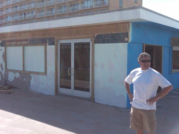 David Cole, who will be opening a restaurant on the Carolina Beach Boardwalk, will build a deck over a sidewalk that has been used by the public.
