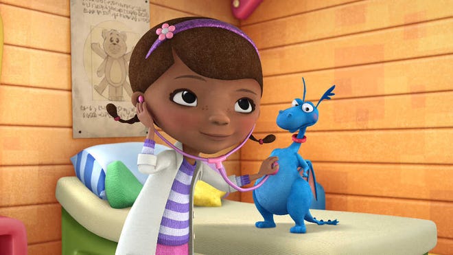 A scene from Disney Junior’s animated series “Doc McStuffins.”