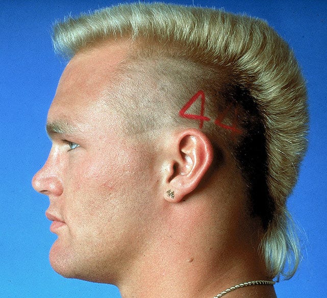 Former Oklahoma linebacker Brian Bosworth is on the ballot for the NFF College Football Hall of Fame.