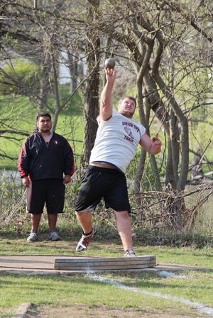 Jacob Bailey makes a toss in the shot.