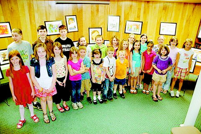 On display throughout the Village of Quincy at local businesses and the schools are this year’s outstanding arts projects from Jennings Elementary School students.