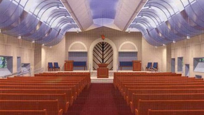 The new sanctuary at Temple Israel, 1901 N. Flagler Drive, is expected to open in April or May.