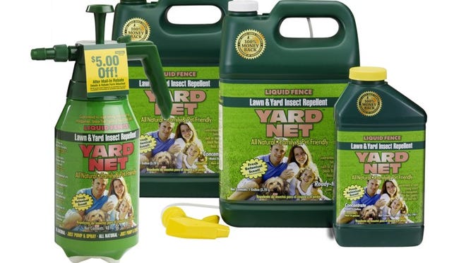 Yard Net Lawn & Yard Insect Repellent by Liquid Fence is an all-natural insect repellent that the manufacturer says can keep outdoor spaces bug-free for up to 24 hours with a single application.