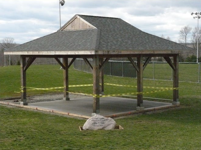 A pavilion beyond just beyond the center field fence at the Griswold High School softball field was constructed in honor of Griswold alumni John Arremony and Stanley Drobiak. Arremony is the father of softball coach Rick Arremony, who had the idea for the pavilion. Drobiak was a regular at Wolverines basketball games.