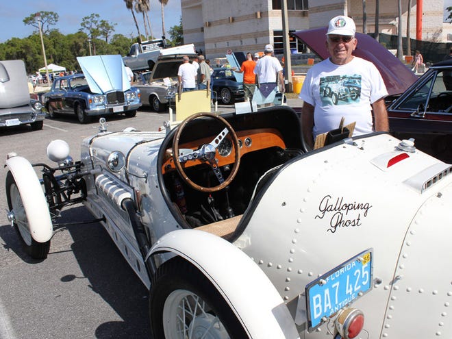 Englewood resident John Pensis brought in his 1931 Alfa Romeo, the Galloping Ghost, to the second annual LBHS Band Booster Car Show, March 24 at the school. Proceeds went to help offset the cost of band instruments and traveling cost.
