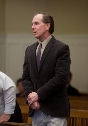 Edward Wright takes the stand at his arraignment on his eighth drunken driving arrest on Wednesday, April 54, 2012, in Brockton Superior Court.