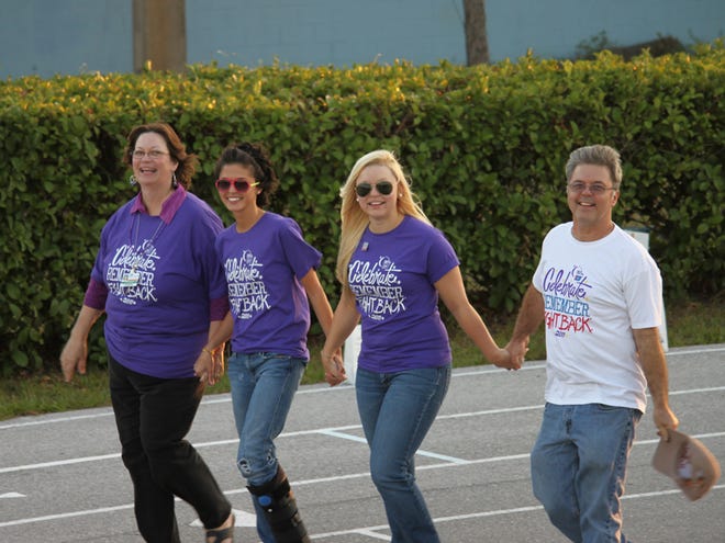 Members of the Wagner family that participated in the 2011 Relay For Life were, from left, mother, Matina Wagner; daughters Sonja and Natalia Wagner, and dad, Matthias Wagner. Matina, Sonja and Natalia are all cancer survivors and Matthias is their caregiver. The family was the Honorary Chair Family for the 2011 event.