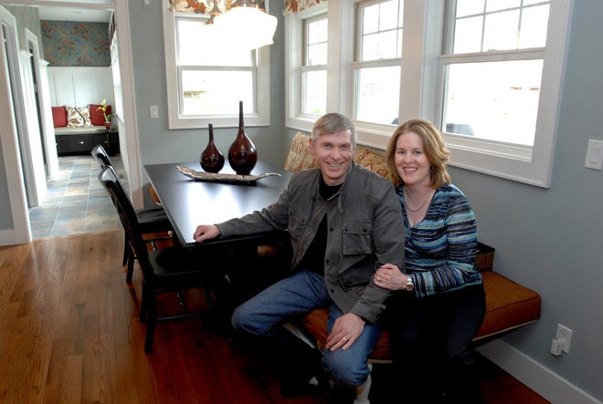 Jeffery Noble and Renee Richardson spent a whole year planning their dream home before breaking ground on a wooded site in Peoria Heights.