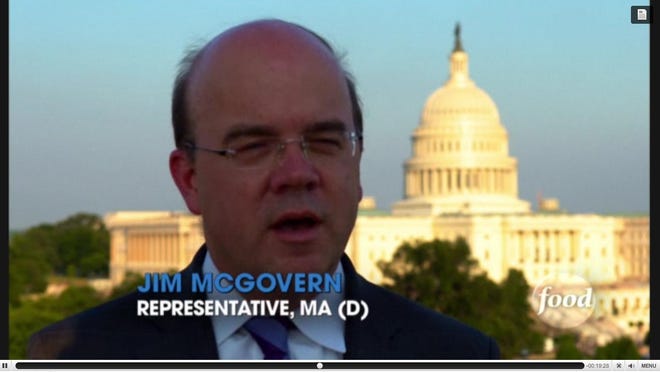 U.S. Rep. Jim McGovern, D-3rd, is featured in a Food Network documentary about the fight against childhood hunger.