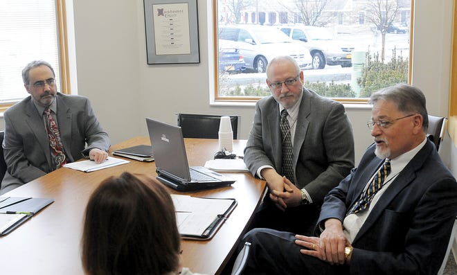 Superintendents Mike Miday (Bloomfield), Donald Raw Jr. (Canandaigua) and Mike Chirco (Marcus Whitman) talk about school districts' financial struggles.