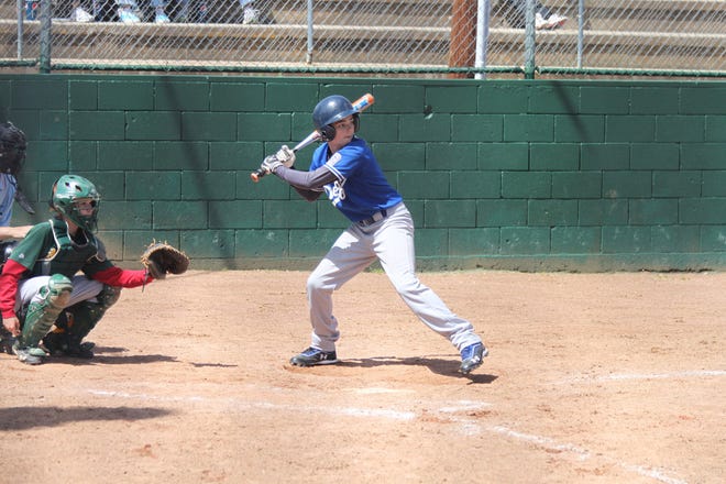 Tyler Hedin of the Yreka Little League Dodgers Major team during a game versus the A’s on Saturday in Yreka.