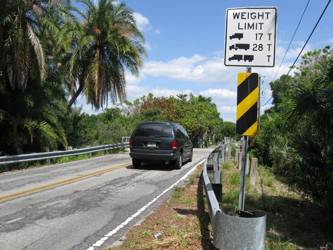 Cars cross the Riverview Boulevard bridge over McLewis Bayou that will close for several months for replacement starting May 1, forcing a long detour for some West Manatee County residents and making emergency response more difficult.
