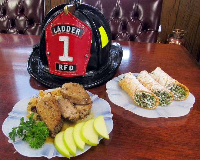 Maple Glaze Pork Tenderloins with Apple Cinnamon Rice and Cannoli are among the dishes that Rockford Fire Department firefighters will prepare and serve at 100 Men Who Cook.