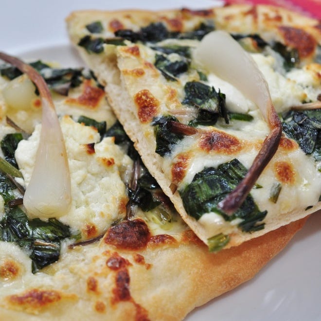If you're lucky enough to find ramps, show them off with this pizza topped with whole ramp bulbs.