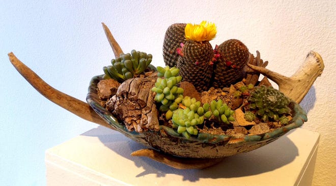 Desert Garden by David Gochenour, from the Spring Garden Show scheduled to open May at River Run Gallery in downtown Weed.