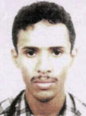 This file photo released by the FBI Thursday, May 15, 2003 shows Fahd al-Quso, who was charged as an al-Qaida member who helped to plan the attack on the USS Cole that killed 17 American sailors in 2000. Yemeni officials say an airstrike has killed a top al-Qaida leader who was wanted in the 2000 bombing of the USS Cole. Local official Abu Bakr bin Farid said Fahd al-Quso was killed Sunday, May 6, 2012 along with an aide in an airstrike in the southern Shabwa province. (AP Photo/FBI, File)