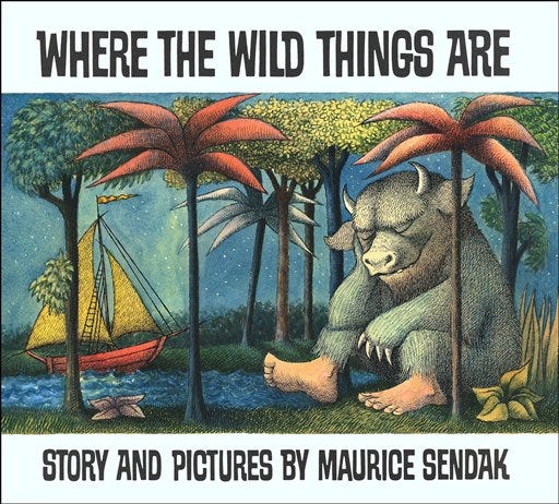 This image provided by HarperCollins shows the book cover of "Where the Wild Things Are," by Maurice Sendak. Sendak died Tuesday, May 8, 2012 at Danbury Hospital in Danbury, Conn. He was 83. (AP Photo/HarperCollins)