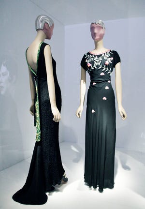 Elsa Schiaparelli evening dresses from the 1930s are are on display at the Metropolitan Museum of Art.