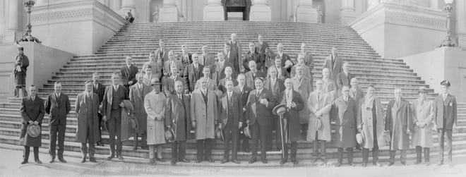 This is a photo of the Waynesboro Rotary Club at the U.S. Capitol in Washington, D.C., Jan. 17, 1928.