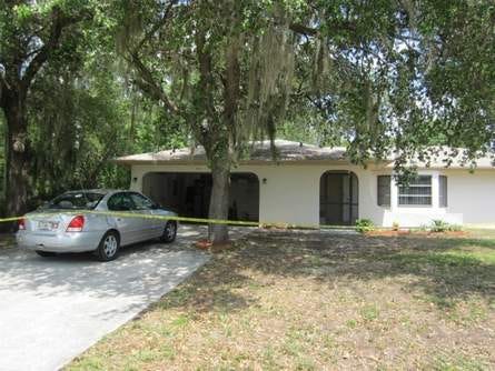 Charlotte County sheriff's detectives say they found a body buried at this home in the 100 block of Avens Street.