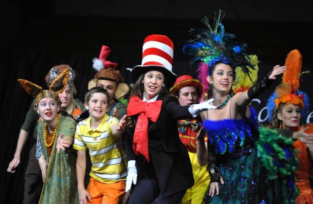 Beaver County Christian School performed a scene from "Seussical" Wednesday night at the Henry Mancini Musical Theatre Awards at Geneva College. The school won nine "Henries."