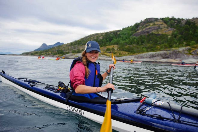 This 2010 photo provided by the National Outdoor Leadership School shows Sonnet Ludwig, now a student at Eckerd College in St. Petersburg, Fla., on a sea kayaking course in Nordland, Norway. The National Outdoor Leadership School offers a variety of programs around the world that are popular with U.S. students taking a "gap year" or time off between high school and college. (AP Photo/National Outdoor Leadership School, Fredrik Norrsell)