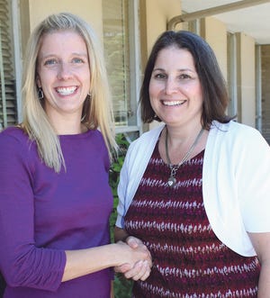 Tessa Samuelsen, left, was hired as the new principal at Stark County Elementary. At right is retiring elementary principal Renee Wallace, who will become the district’s curriculum technology integration coordinator.
