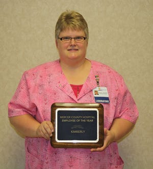 Kim Nylin is the Mercer County Hospital Employee of the Year.