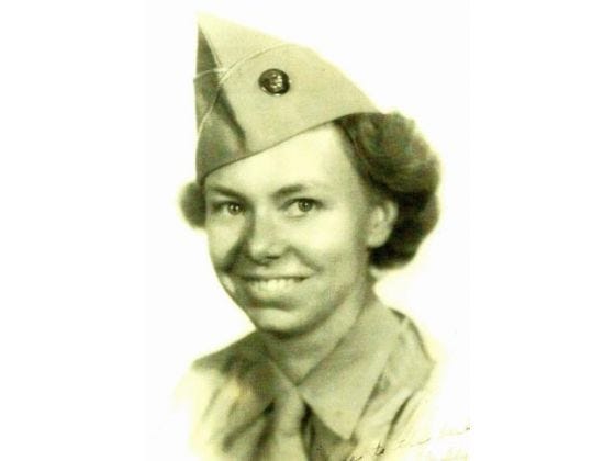Alice Murray in Italy where she was stationed in 1944 and served as a Mess Hall Sgt.