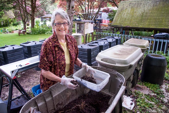 Worm Lady Nancy Warner's red wigglers produce a great organic fertilizer for gardeners.