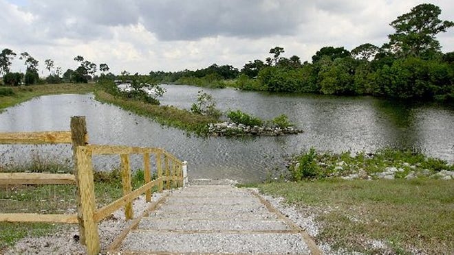 View of area under construction in the Limestone Creek Natural area in Jupiter.