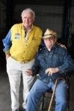 Leo Cleary (left) and Bugs Stevens (right) both "held court" at the
Norwood Arena Reunion on Sunday with their fans. (Ayers Racing Images)