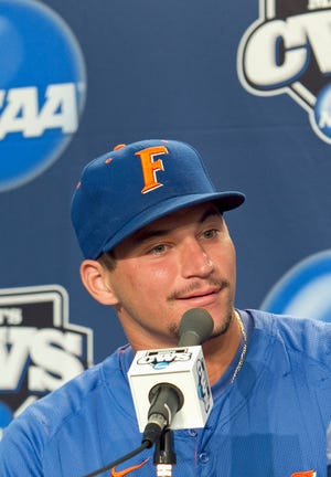 University of Florida catcher Mike Zunino was selected third in Monday's Major League Baseball First-Year Players Draft.
