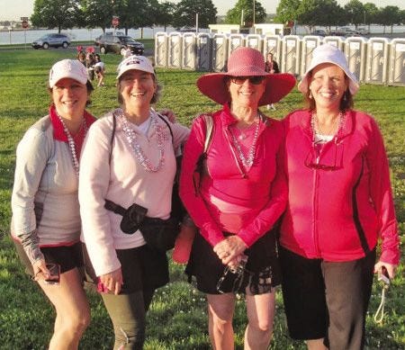 Four local women walked in the Avon walk for breast cancer, raising over $1,000.