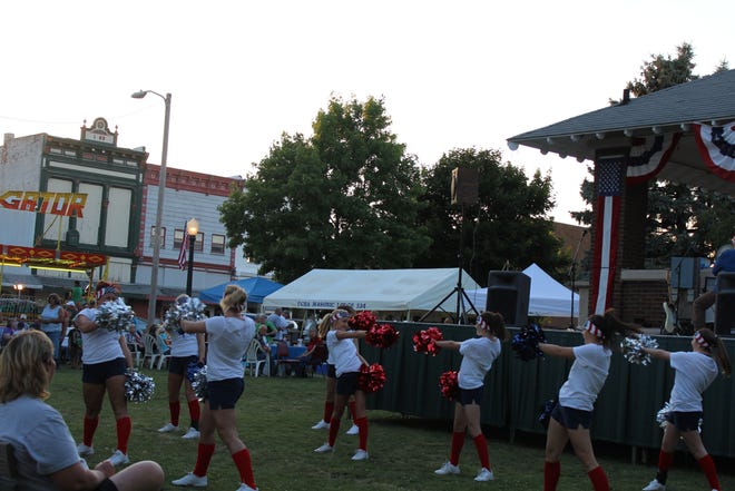 the North Fulton Dance Team performed for the first time this season Thursday evening in front of the crowd at the 102nd annual Soldier's and Sailor's Reunion, which is being held in Cuba.