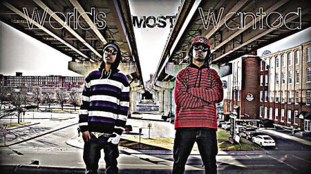 Zach Orleans-Aikins, a member of the Exeter High School Class of 2012, along with his brother Courtney, left, have produced an album titled “World’s Most Wanted.” Zach aspires to break into the music industry with a focus on rap and R&B.