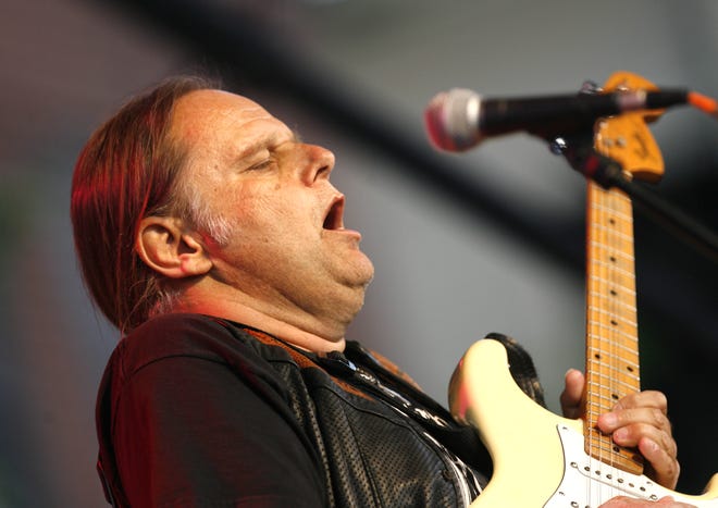 Walter Trout plays for an appreciative crowd Friday evening at the Canton Blues Festival downtown.