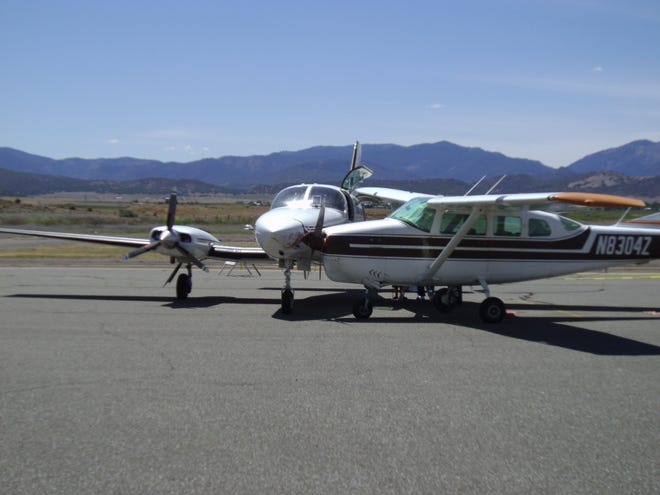 Two planes were damaged at the Montague-Yreka airport in an incident that remains under investigation.