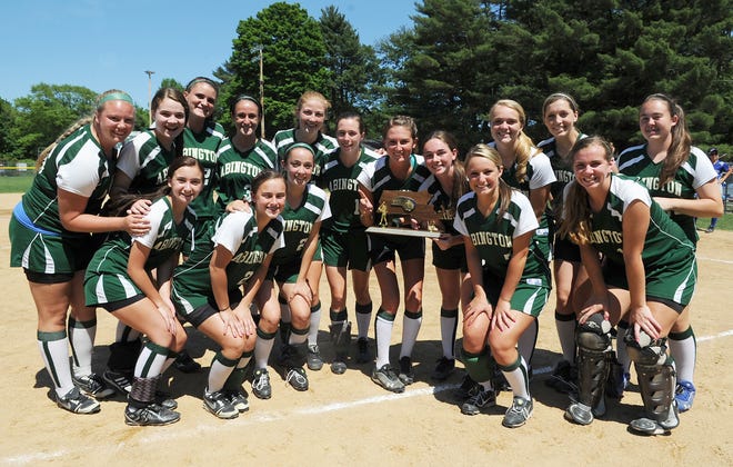 The Abington High poses after the Green Wave's 3-1 victory over Fairhaven on Sunday in the Div. 2 South Sectionalchampionship game.