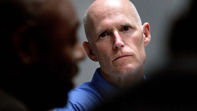 Governor Rick Scott met with Riviera Beach officials at their municipal complex on Monday, June 11, 2012.