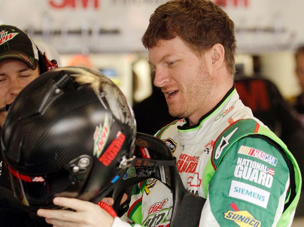 Dale Earnhardt Jr. gets ready for practice Friday in preparation for Sunday’s Sprint Cup race in Sonoma, Calif. (Ben Margot | Associated Press)