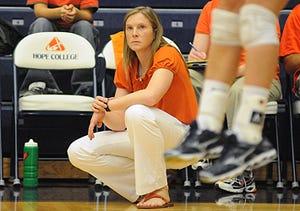 Hope College volleyball coach Becky Schmidt