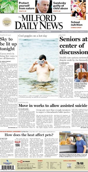 Milford Daily News front page 6/23/12
