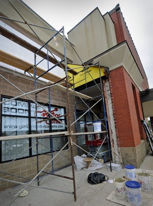 Renovations have begun at the former Border's Store in Braintree where a new retailer, Guitar Center, will be moving in, Tuesday, June 19, 2012. The music store is slated to open next month.
