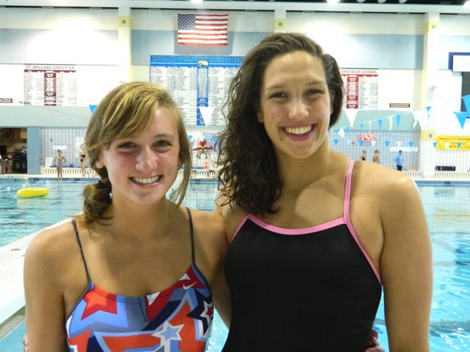 Holland's Taylor Garcia, left, and Courtney Bartholomew will swim at the Olympic trials in Omaha.