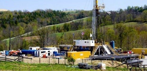 A drilling site in Bradford County, Pa.